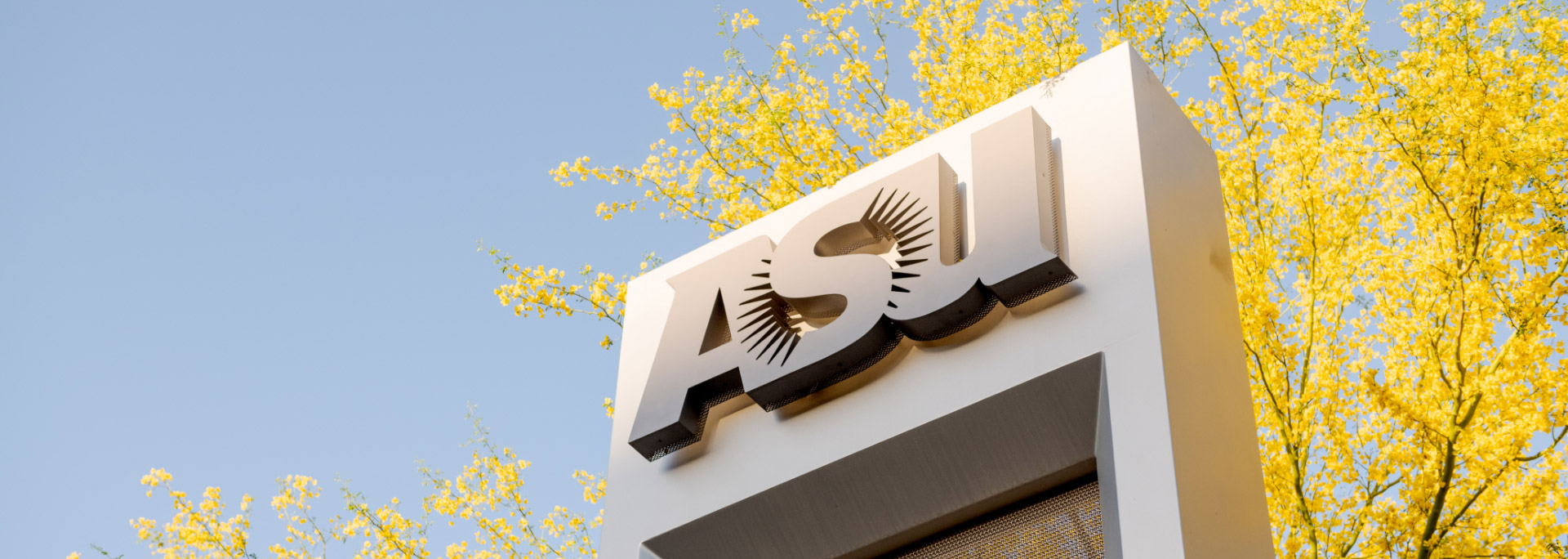 ASU sign on the Tempe campus